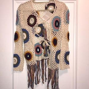 NWT Talitha Hand Crocheted Cardigan